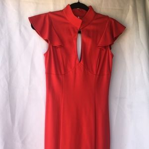 BEBE peep hole SEXY red dress